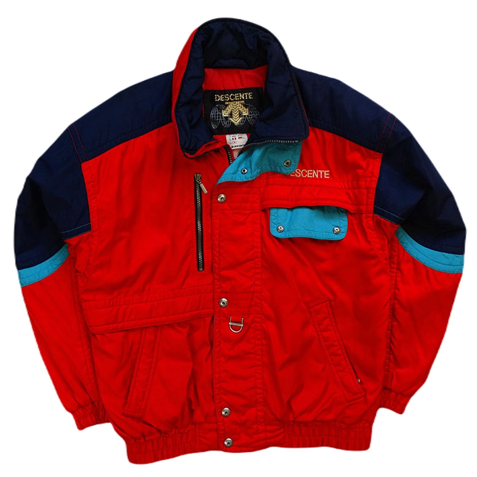 DESCENTE Vintage Ski Jakcet Snow Part Suit Red Men's XL 54