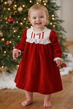 Vintage R-Gee Originals Girls 6 Red Velvet Long Sleeve Holiday Dress SEE ALL