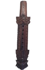 Vintage geschnitzte Holz L&ouml;wenfl&ouml;te Indonesisch Bali handgeschnitzt