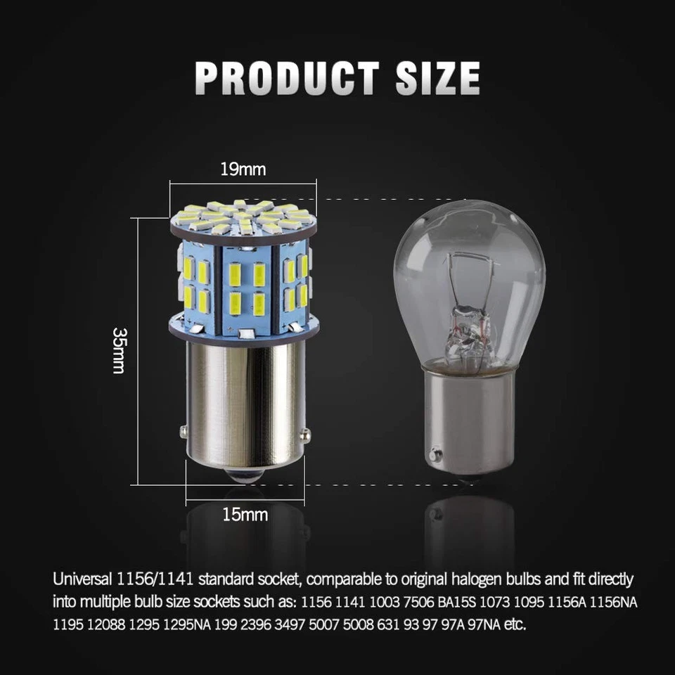 1156 1141 BA15S LED Bulbs 20-Pack, 12V RV Camper Trailer Boat Interior Lights - Image 4 of 4