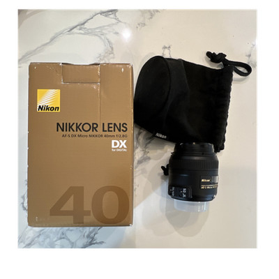 Nikon AF-S DX Micro NIKKOR 40mm f/2.8G Macro Lens Nikon F w/ Box Pouch