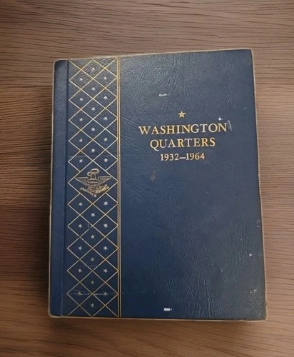1932 1964 Washington Quarters Whitman Coin Album Rare Collector Find