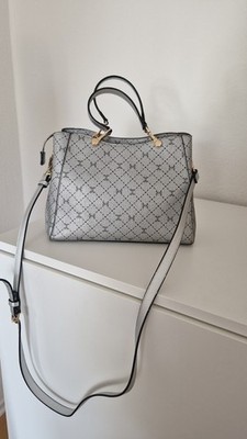 Tasche Carpisa Schultertasche Damen Grau Silber mit goldenen Details