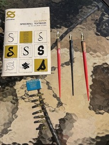 Vintage 12 Piece Speedball Professional Art Pens Artist Set