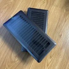 4x10 Inch (Duct Opening) (2) Pc Floor Register Vent Cover, Ventilation Black