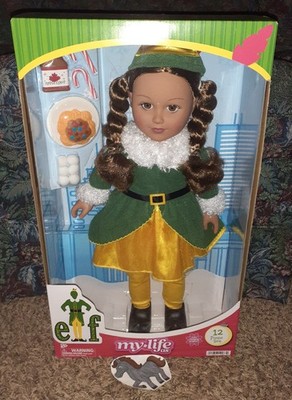 MY LIFE AS ELF 18'' BRUNETTE HAIR DOLL 12 PIECE SET W/ COLOR CHANGING SPAGHETTI