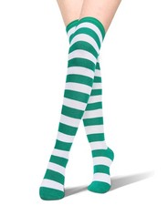 Womens Thigh High Socks Athletic Stripe Cute Colorful Over Knee Long Tube