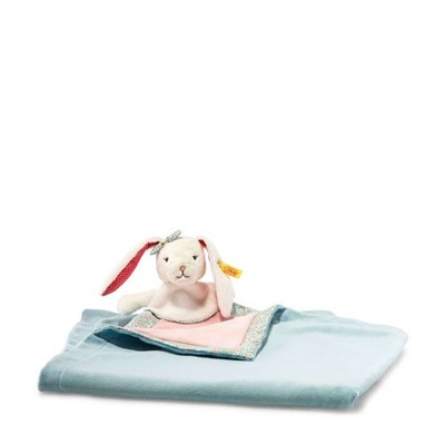 STEIFF 241086 Kuscheldecke Blossom Hase rosa blau Decke 68x80cm