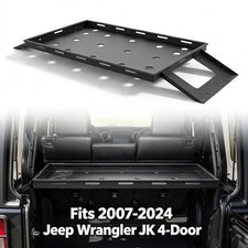 300lbs Trunk Interior Cargo Rack Tray For 07-24 Jeep Wrangler Jk Jl 4-dr Hardtop 300lbs Trunk Interior Cargo Rack Tray For 07-24 Jeep Wrangler Jk Jl 4-dr Hardtop