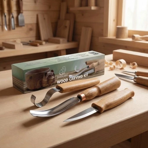 Spoon Carving Tool Set – Wood Carving Kit for Beginners & Pros | BeaverCraft S14