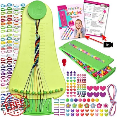 zwzxd Friendship Bracelet Making Kit Lemon yellow-green 8-12