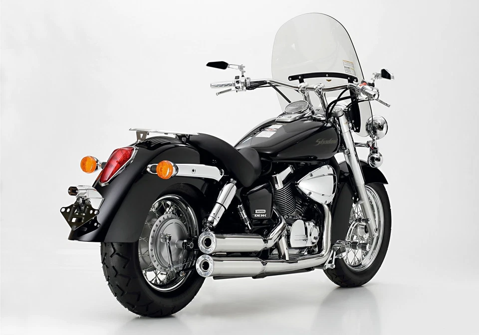 FECHTER Double Gorge Complète Silencieux Honda VT750 Shadow Black Spirit 10-11 - Photo 1/1