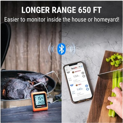 Bluetooth Meat Thermometer, 2 Probes for Grilling & Smoking