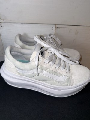 Vans Old Skool Overt CC ComfyCush Skate Platform Shoes Unisex M4.5 W6 Sand White