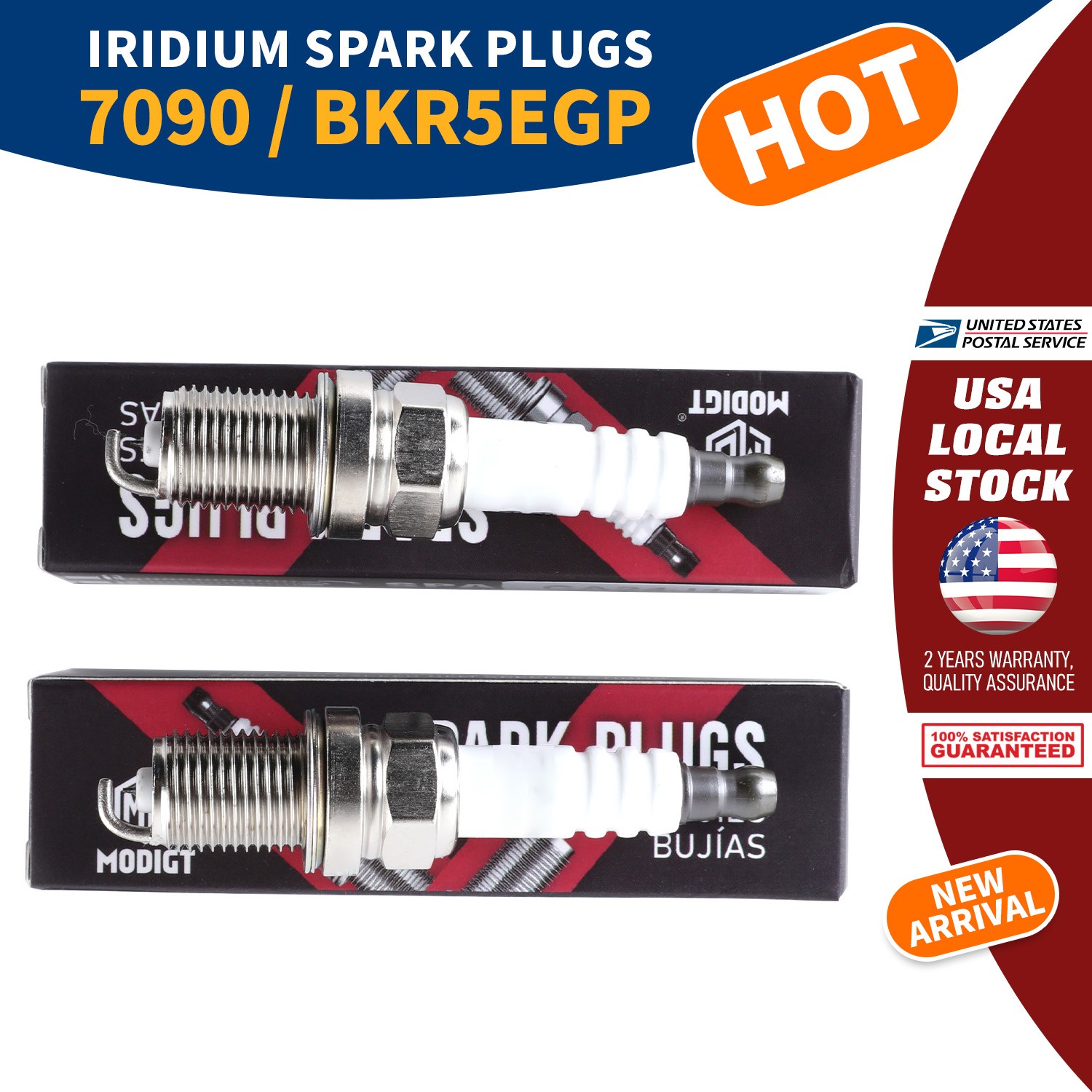 Set of 6 7090 BKR5EGP Iridium Performance Spark Plugs For Toyota Mitsubishi l4