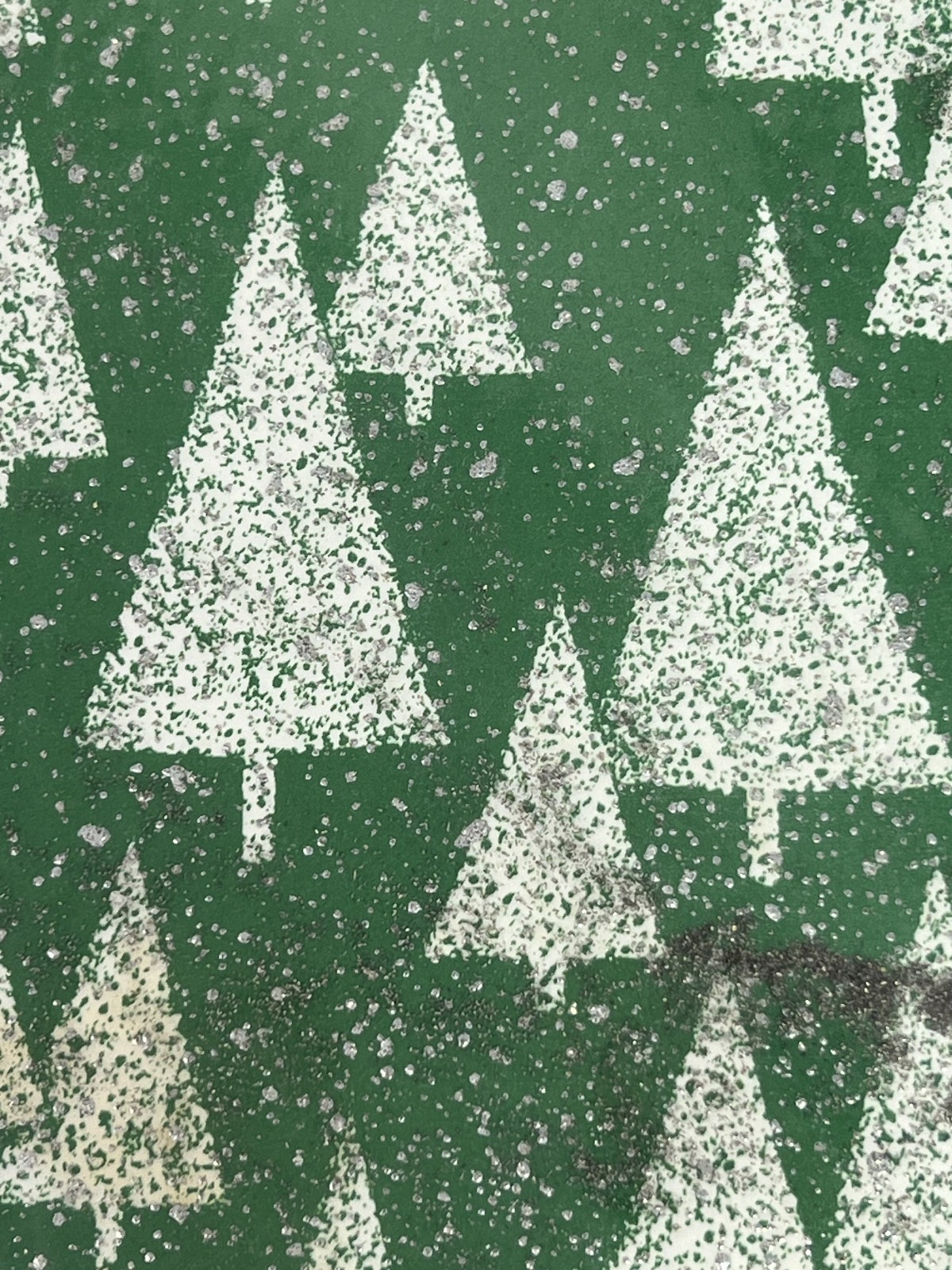 Vintage Dennison & Gibson Christmas Wrapping Paper 2 pkgs Skating Santa & Tree's