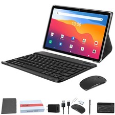 2025 NEW 2-in-1 Tablet, 128GB  1TB Expandable, 10" HD, Android 14, WiFi