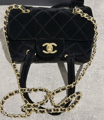 Chanel Makeup Black Velvet Bag Crossbody - VIP Gift | eBay