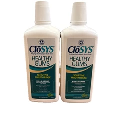 2x Closys Sensitive Mouthwash Rinse Gentle Mint 32 Oz BB 10/2026- 04/2026