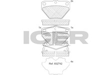 Bremsbelagsatz Hinten Akebono-System für Toyota Celica Coupe Corolla 99-08