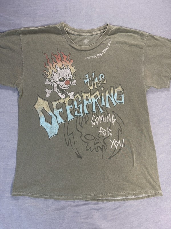 The Offspring Coming For You Green T Shirt Size Large. Great Condition Punk Rock