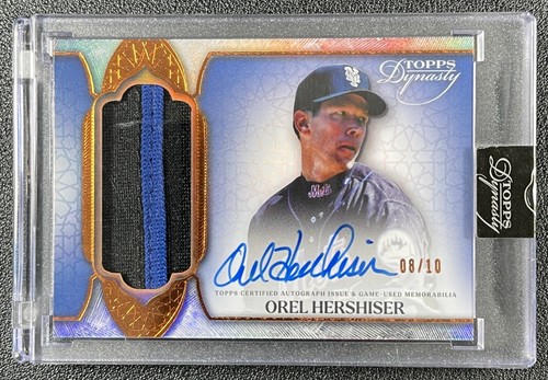 OREL HERSHISER 2025 TOPPS DYNASTY #DAP-OH1 GAME-USED PATCH AUTO 8/10 METS