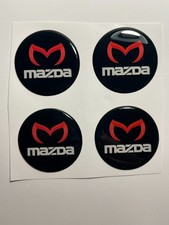 Mazda Wheel Cap Stickers Set 4pcs 3d Domed Resin Center Cap Emblem Decals Mazda Wheel Cap Stickers Set 4pcs 3d Domed Resin Center Cap Emblem Decals