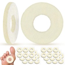 Threlaco 30 Pcs Felt Callus Pads Callus Cushions for Bottom of Foot Round Cor...