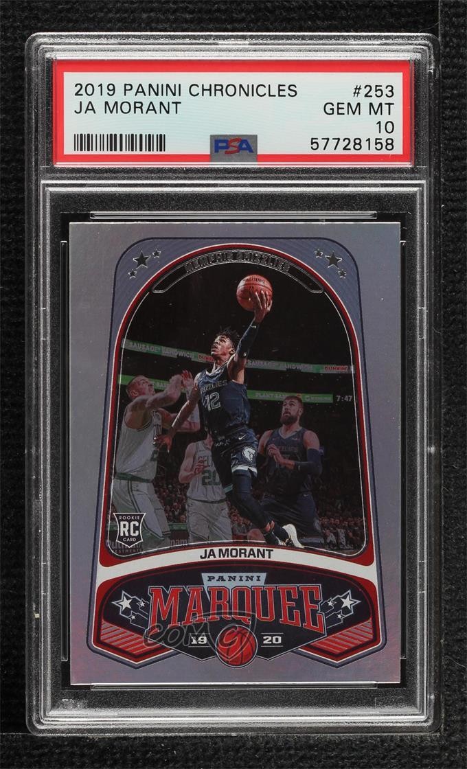 2019-20 Panini Chronicles Marquee Ja Morant #253 PSA 10 GEM MT Rookie RC 10fh