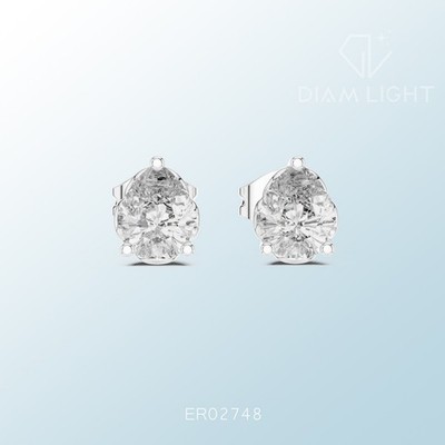 IGI Certified 0.70CT Lab Grown Diamond Stud Solitaire Earrings 14k White Gold