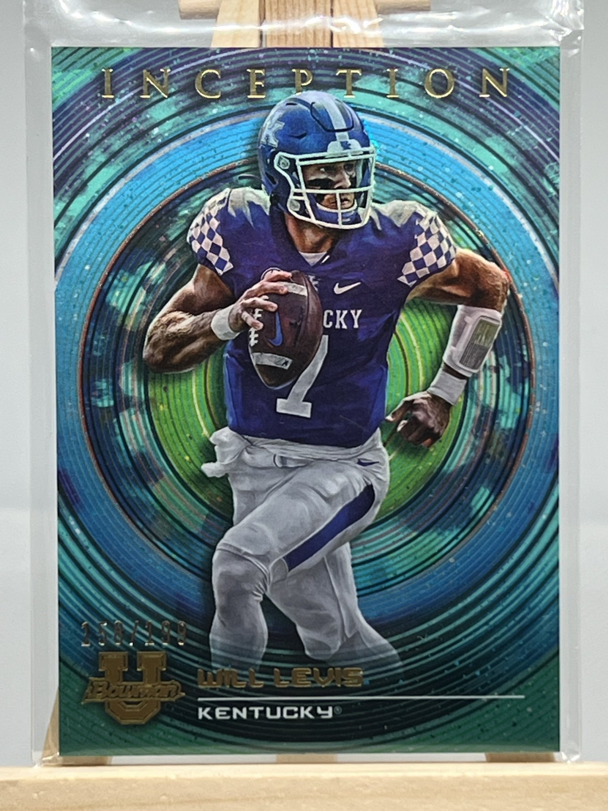 2022-23 Bowman Inception University - Will Levis #20 Aqua Foil V2 /199 (RC)