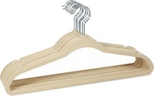 10 Super Slim Velvet Huggable Hangers in Ivory