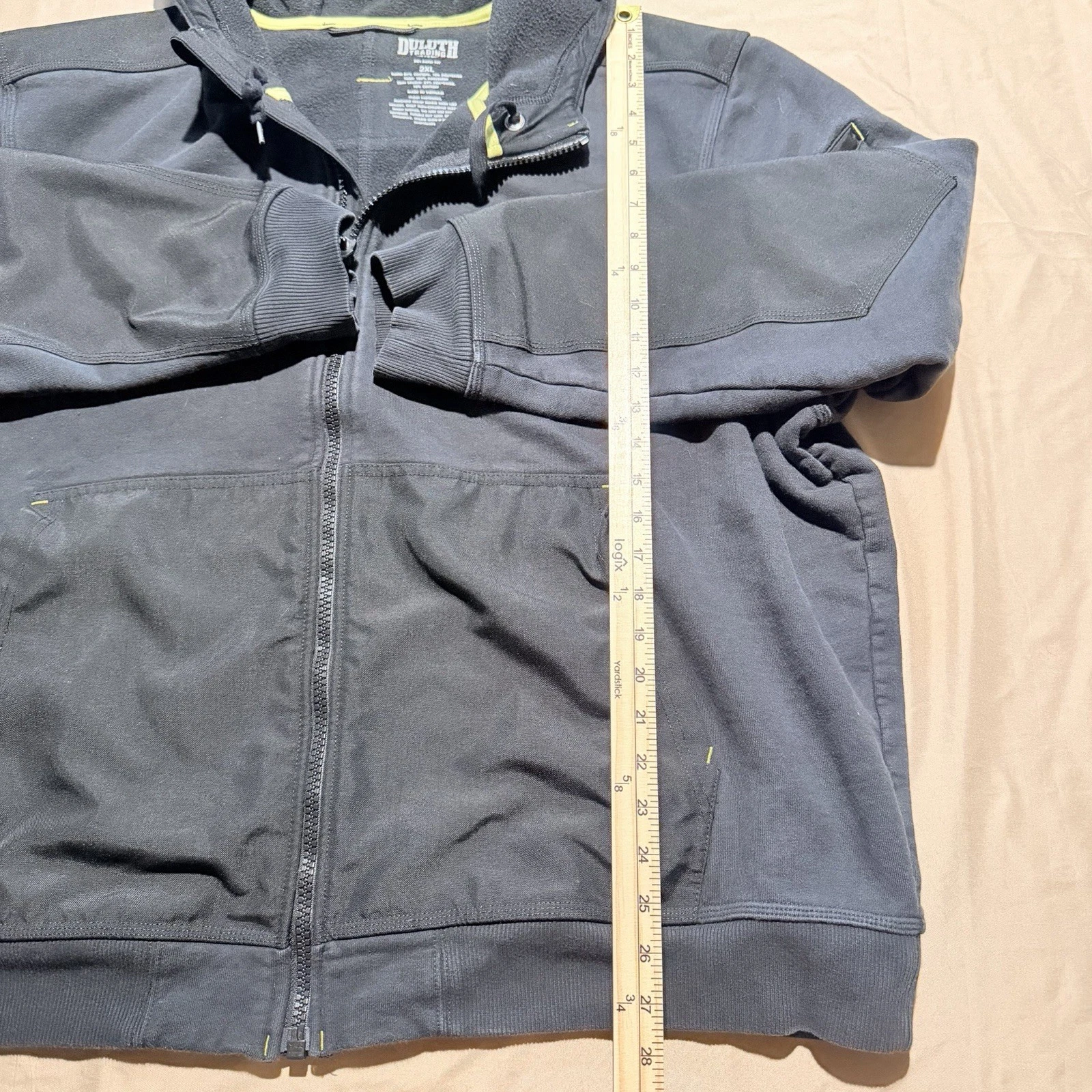 Duluth Trading Co Heavyweight hooded zip up sweatshirt, relaxed fit Men’s 2XL - product detail image 7