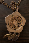 Vintage Jewlery Flower Pendant Necklace — photo 3