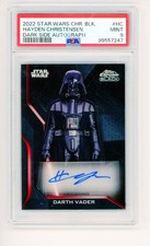 2022 Topps Chrome Black Star Wars Darth Vader Hayden Christensen Auto PSA 9 B1