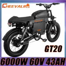 20 inch Electric Motorbike Cheevalry GT20 6000W 60V 43AH Off Road E-Motorbike US