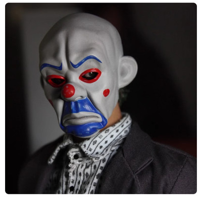 Batman The Dark Knight Joker Clown Cosplay Bank Robber Resin Mask Clownish Prop