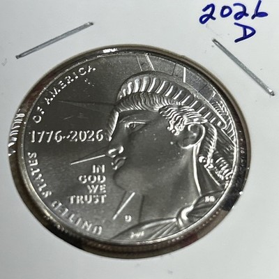 2026 D Enduring Liberty Semi Quincentennial Half Dollar Coin | eBay