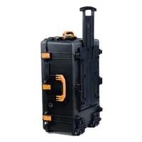 Black & Yellow Pelican 1650 case. New push button latches. Case is empty.