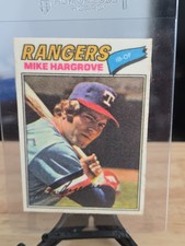 1977 Topps Baseball Patches Cloth Stickers - Mike Hargrove #20 Two Star Back