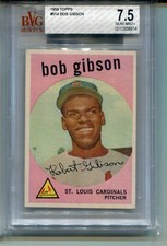 1959 Topps Bob Gibson Rookie Card BVG 7.5 Nr MINT+ Centered Baseball #514. rookie card picture