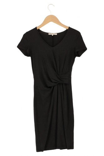 Robe Longue Noire Gérard Darel Taille 36 - Coton, Coupe évasée, Manches Courtes, Occasion Très Bon état