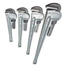 Vintage Super-ego Aluminum Pipe Wrench Tool Set 14", 18", 24", 36" Qty.4 - New