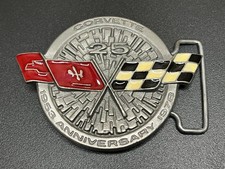 Vintage Corvette 25th Anniversary 1953-1978 Pewter Belt Buckle Mid America Ent.