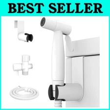 Modern Matte White Bidet Sprayer - Adjustable Water Pressure
