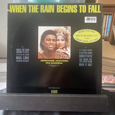  ️   Pia Zadora - When Rain Begins To Fall (1985, Vinyl LP) Jermaine Jackson