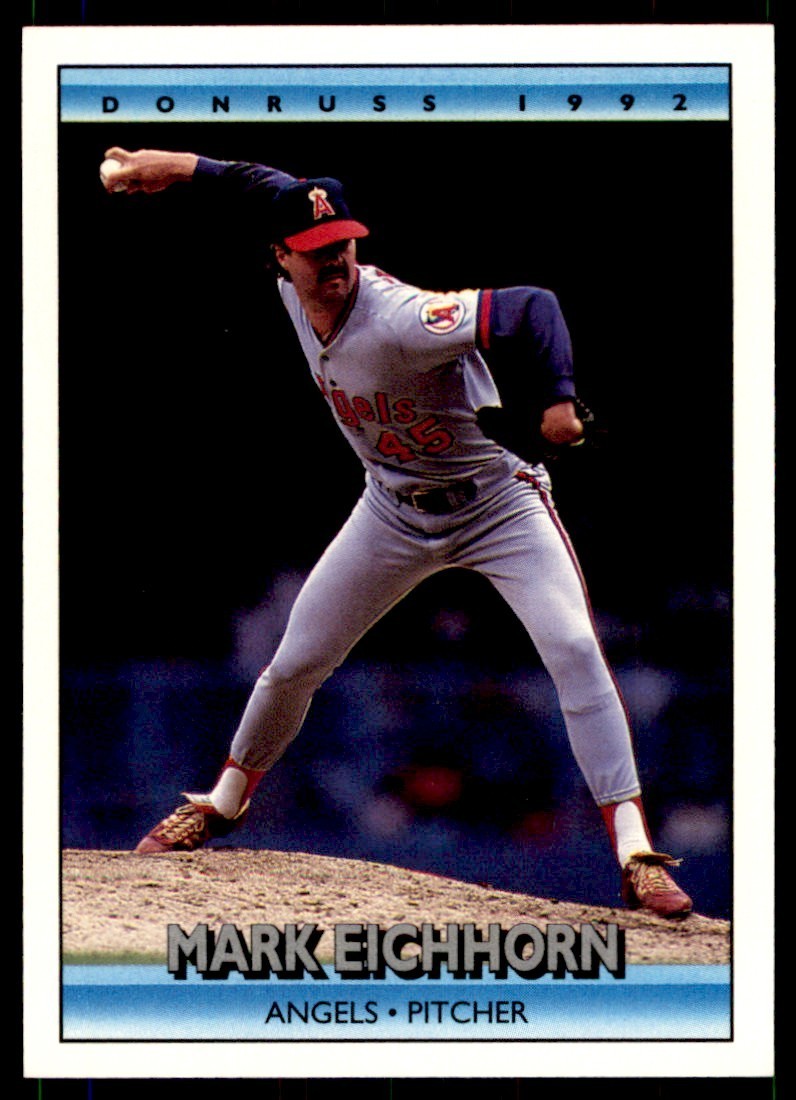 1992 Donruss Mark Eichhorn #181 Los Angeles Angels Baseball Card