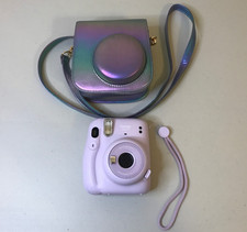 Fujifilm Instax Mini 11 Instant Film Camera Lilac Purple w/ Case Tested Working
