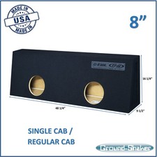 Single Cab / Regular Cab 8" X-Large Sealed Sub Box Subwoofer Enclosure