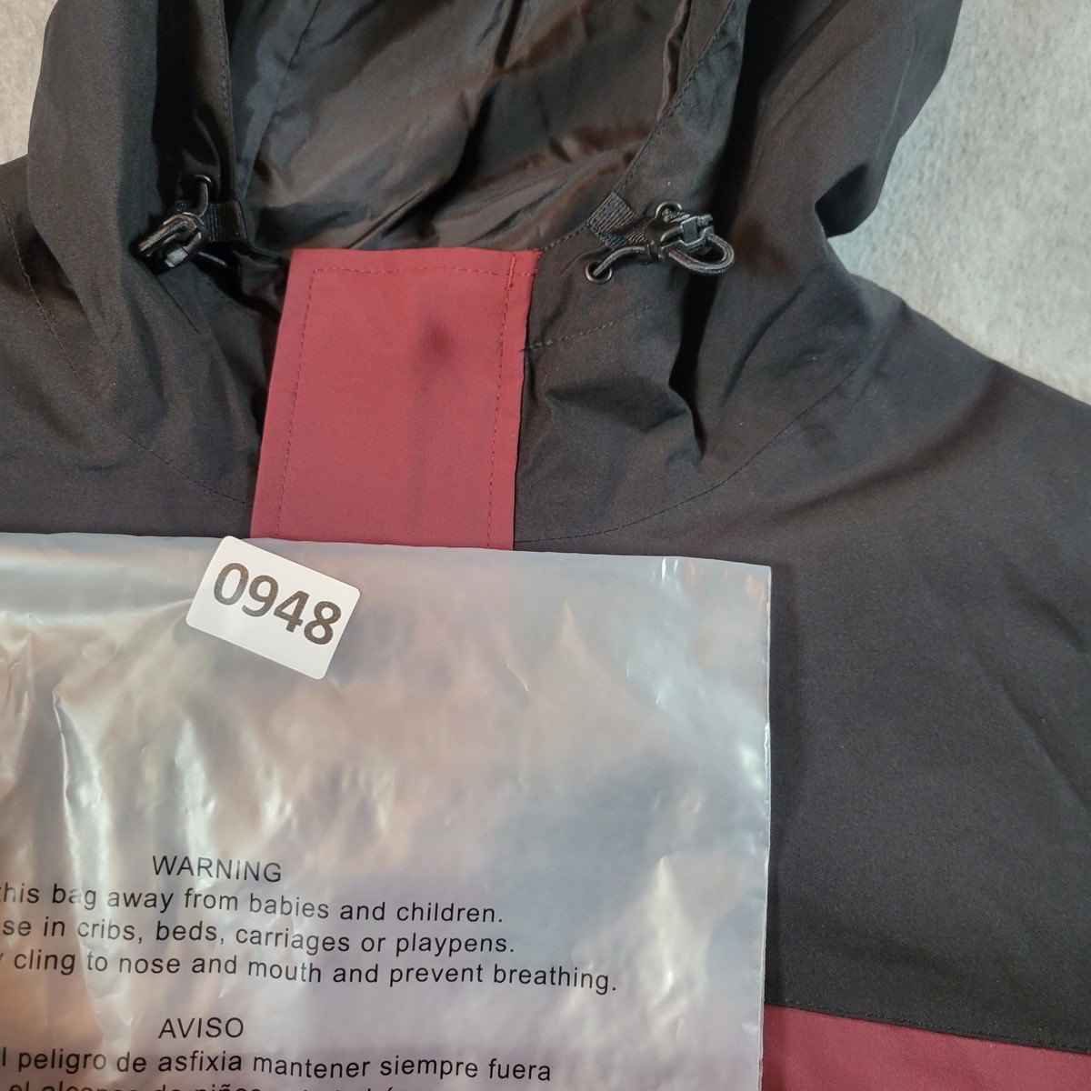 Timberland Hooded Jacket Men's XL Black & Red Weather Ready